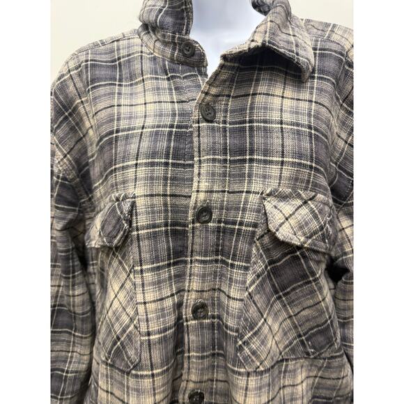 VTG Sears Outdoor Life Men's XLT Tall Buffalo Plaid Sherpa Lined Shirt Jacket - Picture 6 of 6